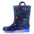 2020 New Fashion Waterproof Durable Pvc Material Rain Boots  Anti for Rain Easy-on Handles Shoes for Boys